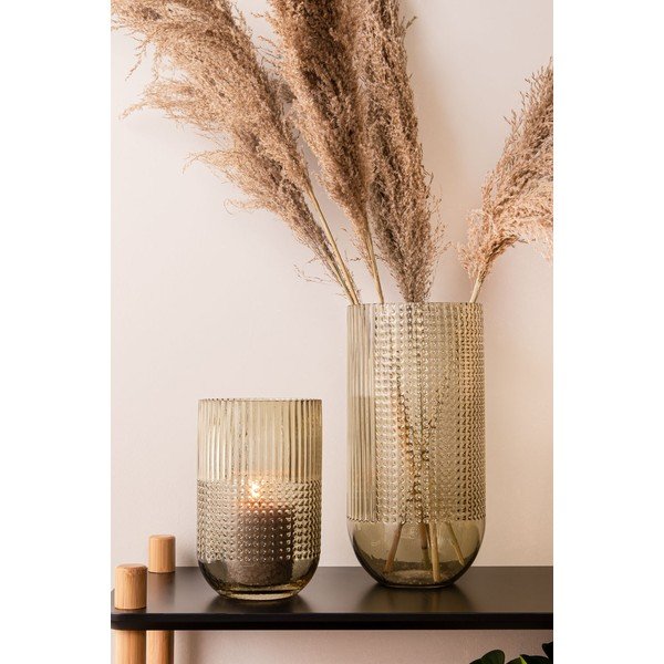 Vază din sticlă PT LIVING Attract, înălțime 30 cm, verde-image-1