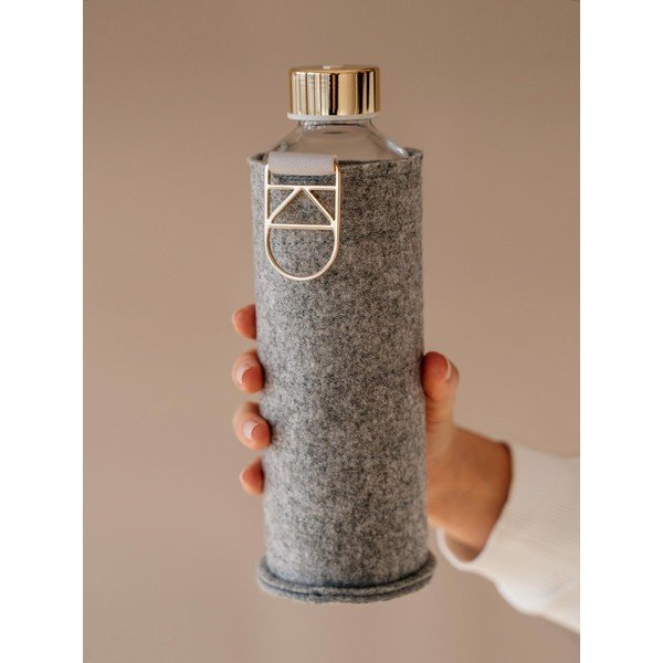 Sticlă din sticlă borosilicată cu husă din pâslă Equa Mismatch Gold, 750 ml,-image-2