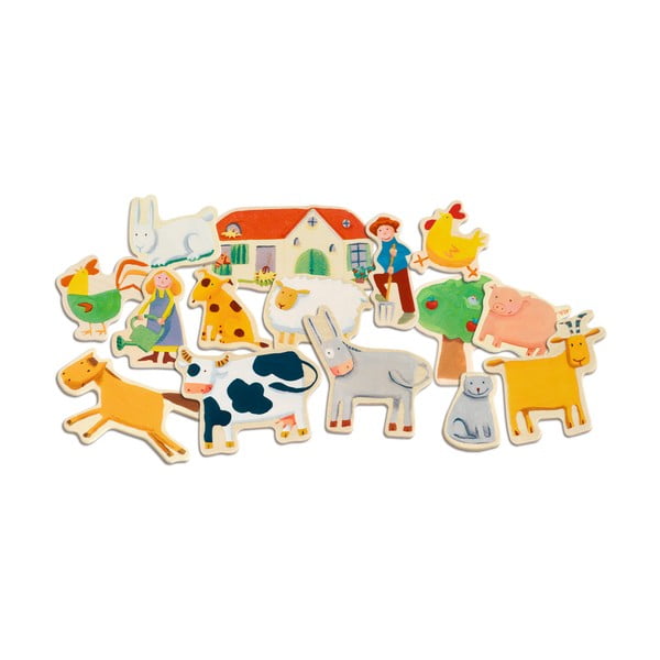 Joc cu magneți pentru copii Djeco „Ferma”