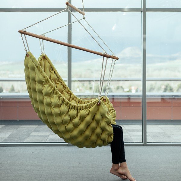 Fotoliu leagăn pentru interior Linda Vrňáková Swingy In, bej închis-image-4