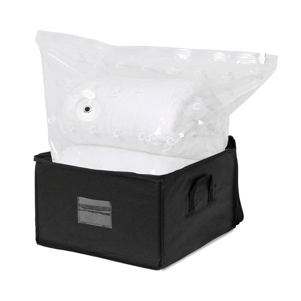 Cutie de depozitare cu fermoar Compactor Compress Pack, 125 l, negru-image-1