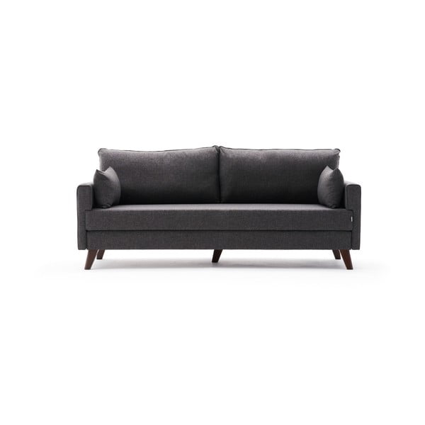 Canapea gri antracit extensibilă 208 cm Bella – Balcab Home
