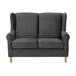 Canapea din catifea Max Winzer Lorris, 139 cm, gri antracit