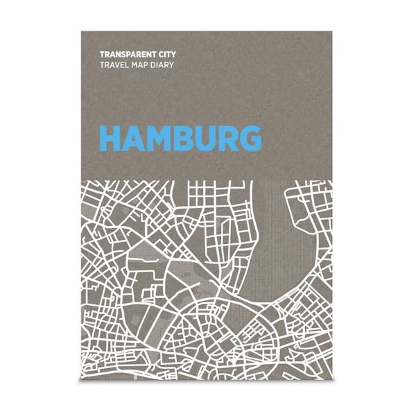 Jurnal pentru notițe pe hartă Palomar Transparent City Hamburg