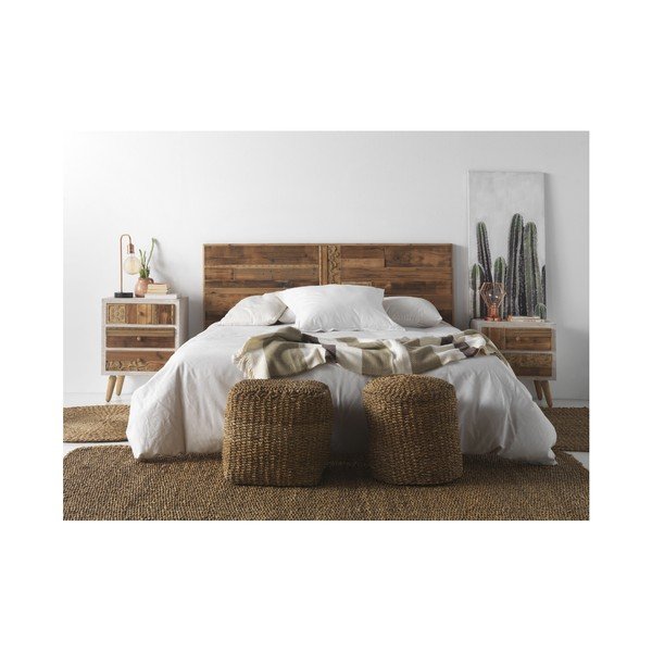 Taburet maro cu tapițerie din împletitură de trestie Seaweed – Geese-image-2