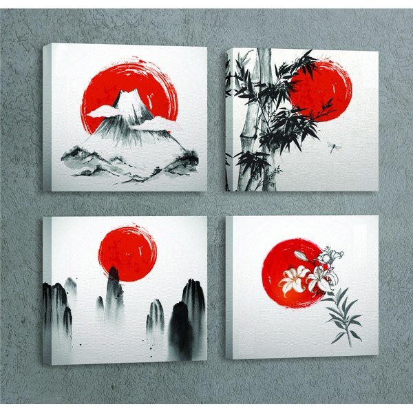Tablouri 4 buc. 30x30 cm Zen – Wallity-image-3