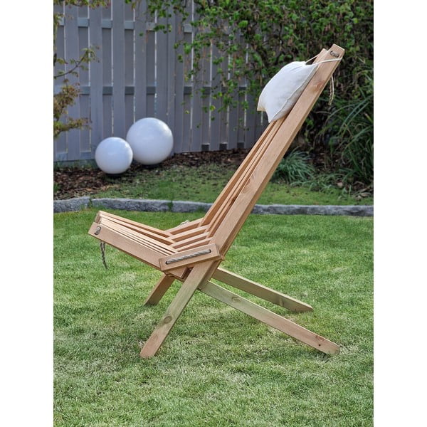 Fotoliu de grădină natural din lemn masiv Falun - Garden Pleasure-image-2