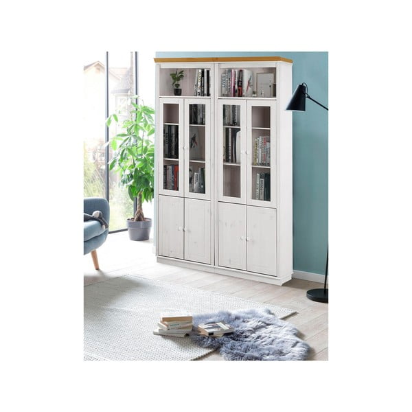 Vitrină albă din lemn de pin 148x223 cm Anita – Støraa-image-2