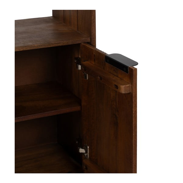 Bibliotecă maro din lemn de mango 60x190x30 cm Sagara – Ixia-image-4