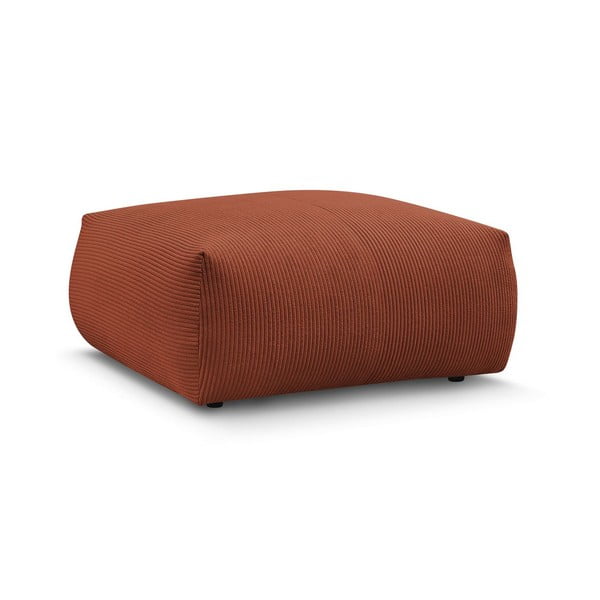 Taburet cărămiziu cu tapițerie din catifea reiată Voltaire – Bobochic Paris-image-3