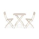 Set de dining pentru grădină bej din oțel pentru 2 persoane Yvonne – Bizzotto