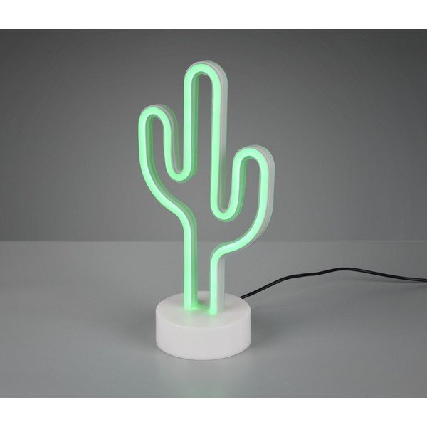 Veioză albă LED (înălțime 29 cm) Cactus – Reality-image-1