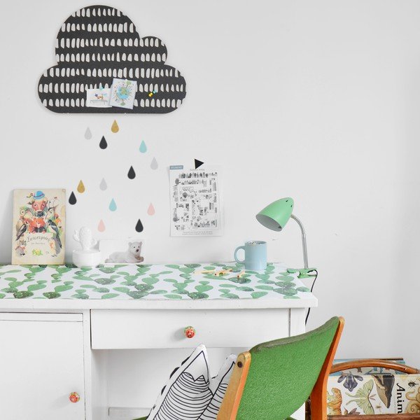 Avizier autoadeziv Dekornik Black Cloud With Pastel Drops-image-2