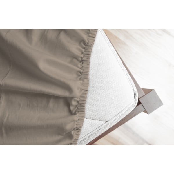 Cearceaf maro din flanelă cu elastic 90x200 cm – Good Morning-image-1