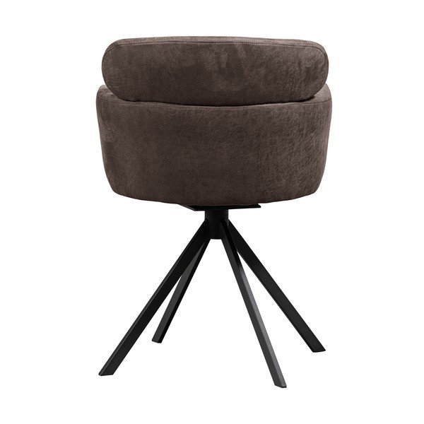 Scaun de dining maro închis cu cotiere tapițat Fenne – WOOOD-image-4