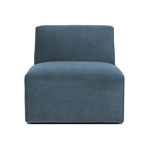 Modul pentru canapea albastru cu tapițerie din catifea reiată  (de mijloc) Sting – Scandic