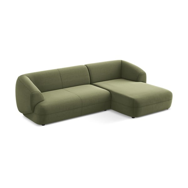 Colțar verde cu tapițerie din catifea (cu colț pe partea dreaptă) Moana – Makamii-image-2