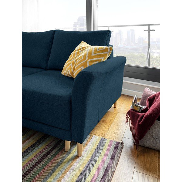 Colțar extensibil cu șezlong pe partea stângă Miuform Lovely Annie, albastru marin-image-4