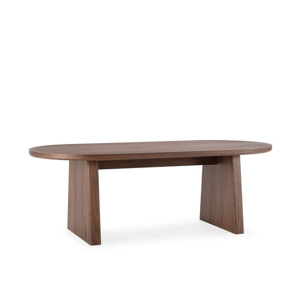 Masă de dining cu aspect de lemn de nuc 100x200 cm Blair – MOME