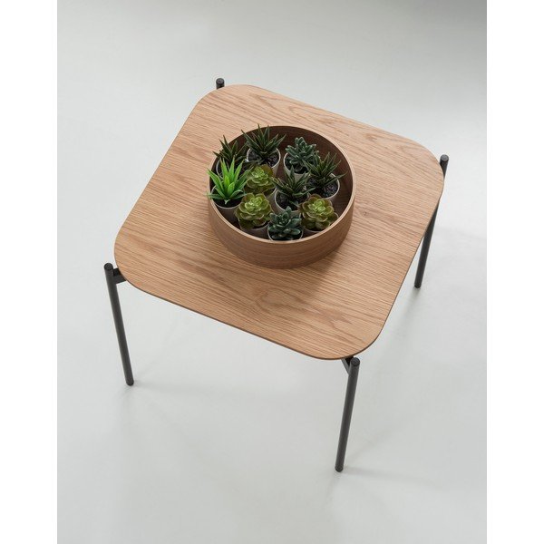Măsuță de cafea în decor de lemn de stejar Markeric Idara, înălțime 50 cm-image-1