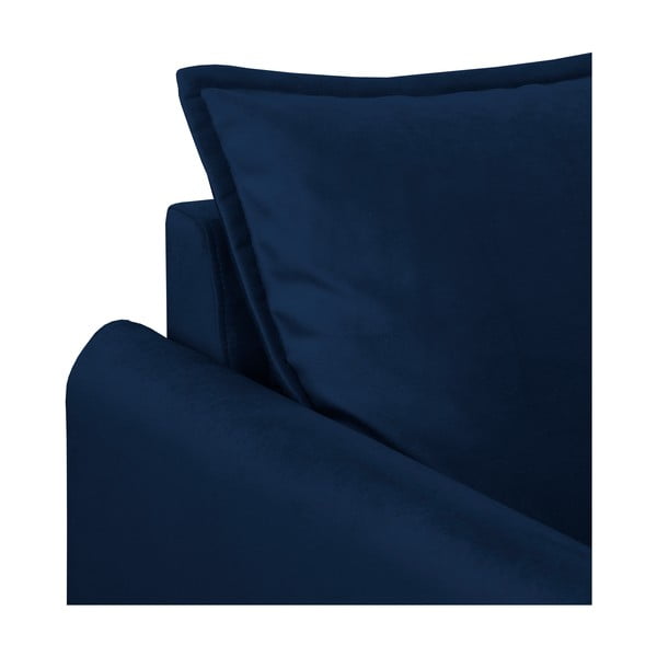 Canapea albastru-închis cu tapițerie din catifea 138 cm Juli – Ropez-image-4