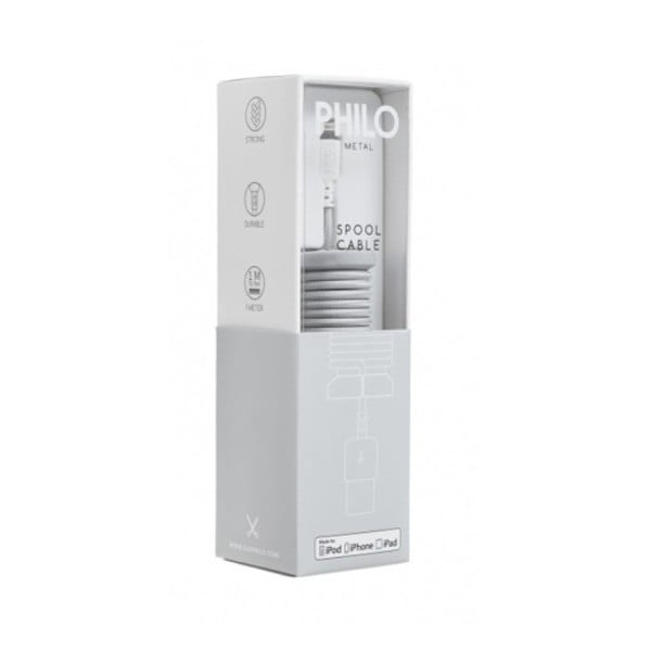 Cablu de încărcare USB pentru Apple Philo Energy, lungime 1 m, argintiu