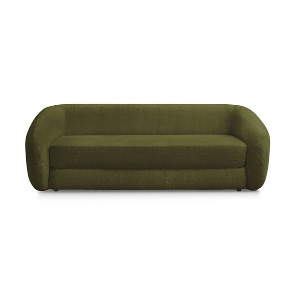 Canapea verde extensibilă cu tapițerie din chenille 228 cm Neyo – Bobochic Paris