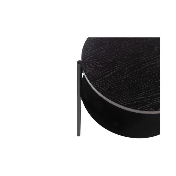 Noptieră neagră cu blat cu aspect de lemn de stejar Tu – noo.ma-image-4