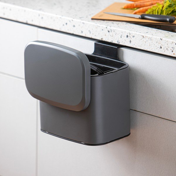 Recipient pentru deșeuri compostabile gri închis 4 l Essentials – Ladelle-image-2