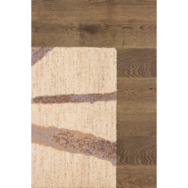 Covor bej din lână 100x180 cm Sticks – Agnella-image-3