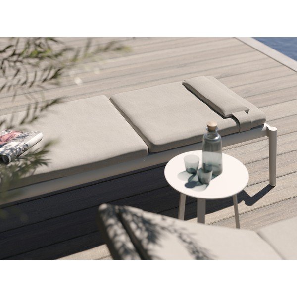 Șezlong de grădină crem din metal Switch – Diphano-image-1