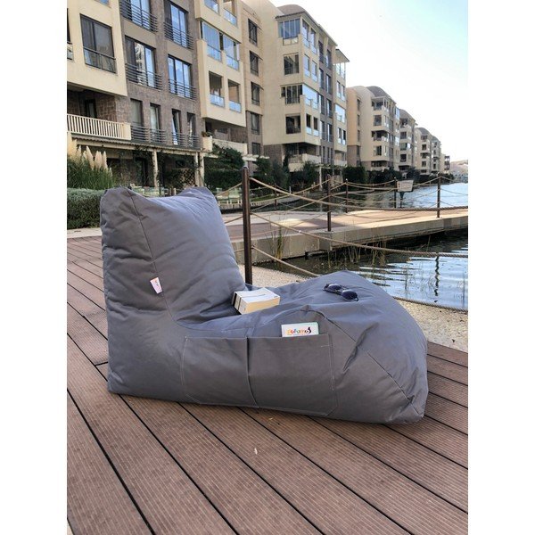 Beanbag pentru grădină gri Daybed – Floriane Garden-image-1