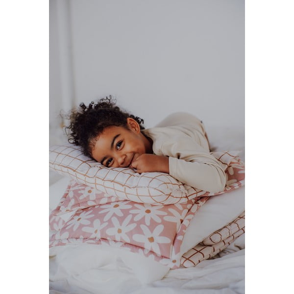 Set pentru pătuț roz Blush Daisies – Malomi Kids-image-4