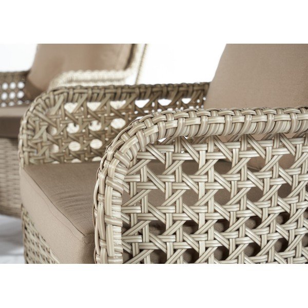 Set mobilier de grădină bej din ratan artificial pentru patru persoane Cenova – Floriane Garden-image-1
