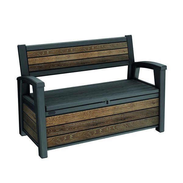 Bancă de grădină maro închis din plastic Deco – Keter