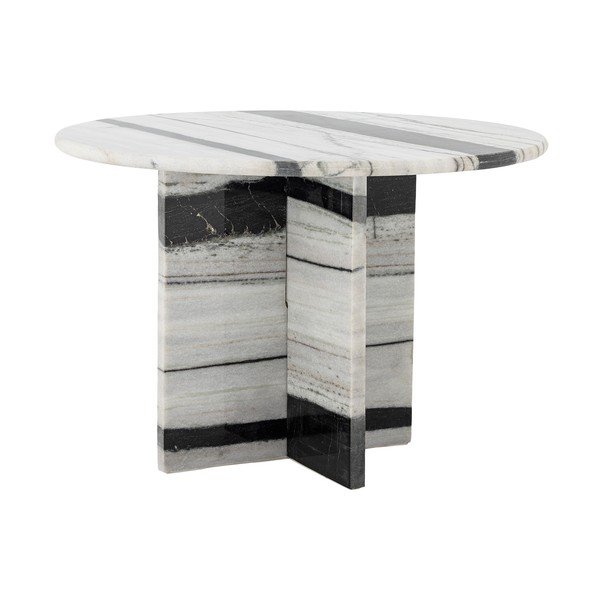 Măsuță de cafea alb-negru rotundă din marmură ø 61 cm Rosito – Bloomingville-image-4