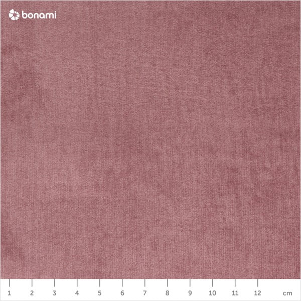 Taburet din catifea devichy Rothe, roz închis-image-1