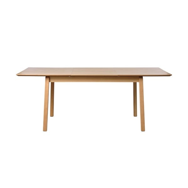 Masă de dining în culoare naturală extensibilă cu blat cu aspect de lemn de stejar 95x200 cm Bari – Unique Furniture-image-3