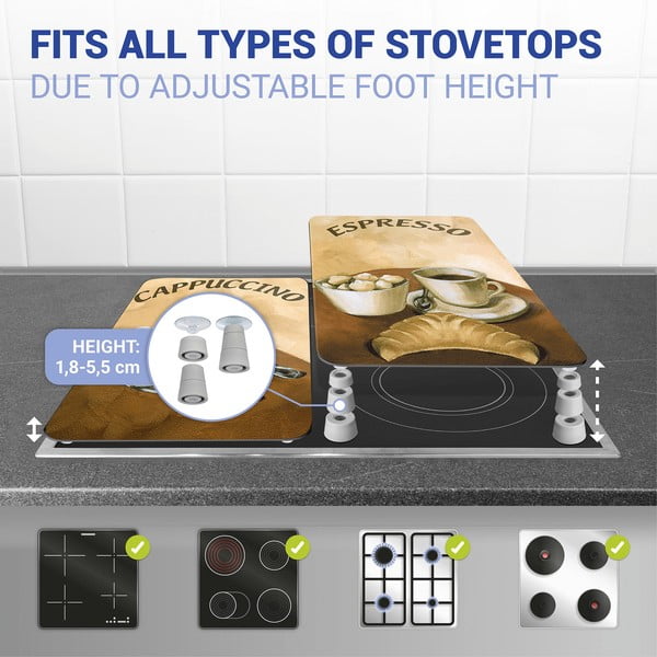 Protecție din sticlă pentru aragaz Wenko Coffee, 2 buc.-image-3