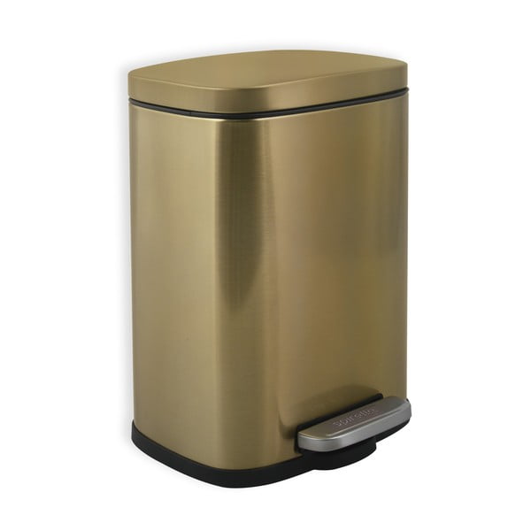 Coș de gunoi auriu mat cu pedală din oțel 5 l   Akira – Spirella