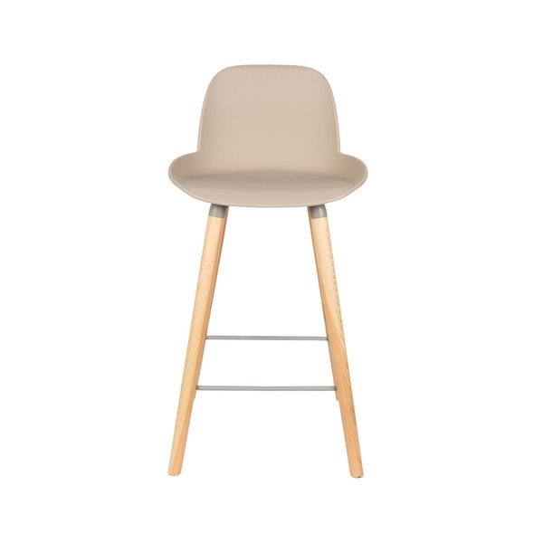 Set 2 scaune bar Zuiver Albert Kuip, înălțime scaun 65 cm, bej - gri-image-2