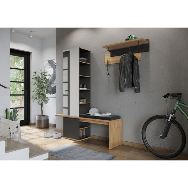 Set pentru hol gri închis în decor de stejar - Germania-image-4