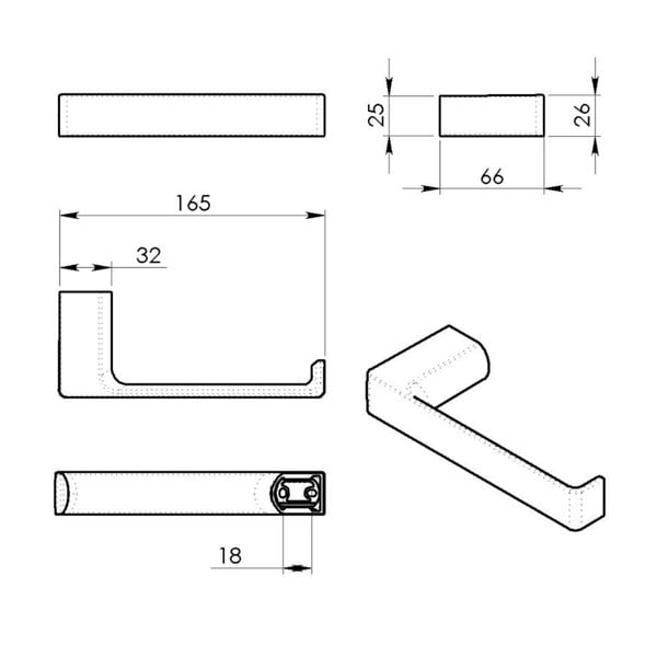 Suport pentru hârtie igienică auriu de montat pe perete din metal Gedy Pirenei – Sapho-image-3