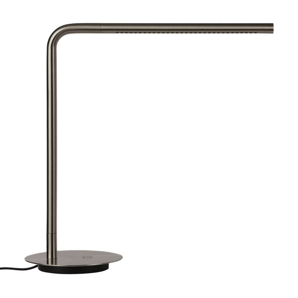 Veioză argintie LED cu intensitate reglabilă din metal (înălțime 46 cm) Omni Table – UMAGE