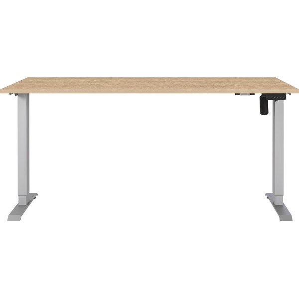 Birou reglabil cu blat cu aspect de lemn de stejar cu înălțime ajustabilă electric 80x160 cm Boras – Germania-image-1