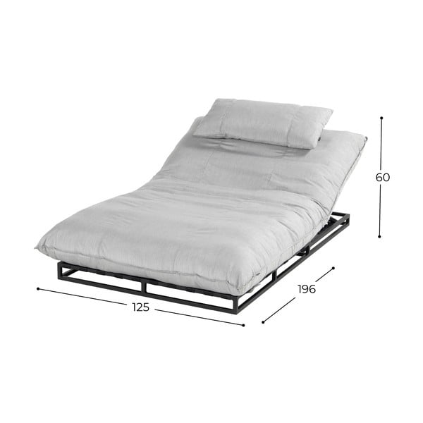 Șezlong de grădină cu perne bej Hartman Exclusive, negru-image-2