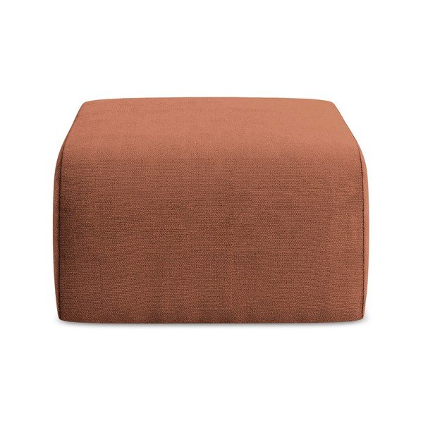 Taburet teracotă cu tapițerie din chenille Lani – Makamii-image-2