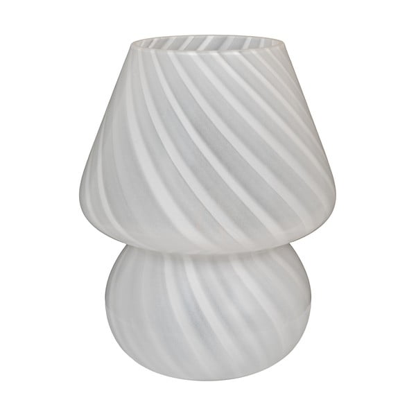 Veioză albă LED cu abajur din sticlă (înălțime 19,5 cm) Alton – House Nordic