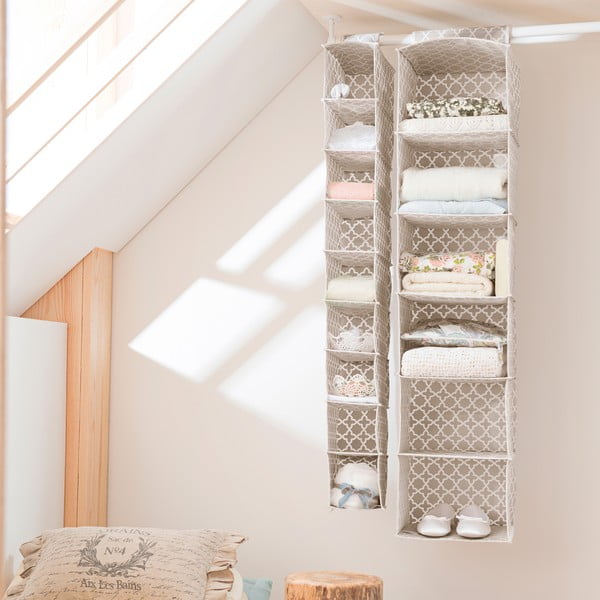 Organizator pentru dulap Compactor, lățime 30 cm, bej-image-1