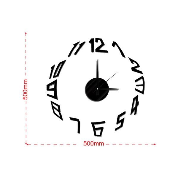 Ceas de perete autocolant Mauro Ferretti Basic, ⌀ 50 cm-image-2